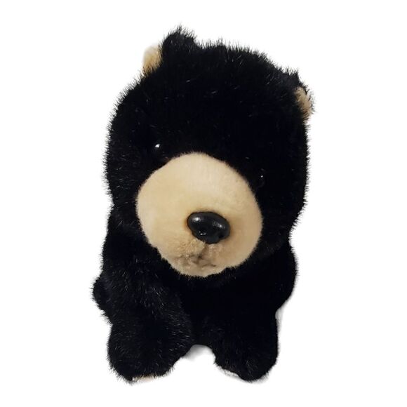 Vintage Forest Black Bear Plush Furry Stuffed Animal 2002 Toy Lovey 13" - Picture 9 of 9